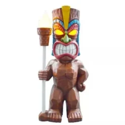 Online Soldrevet LED Tiki Light Solar Totem Figur Ornamenter LED Havelys Dekoration Håndværk til veranda Plæne Trail Havedekorationer