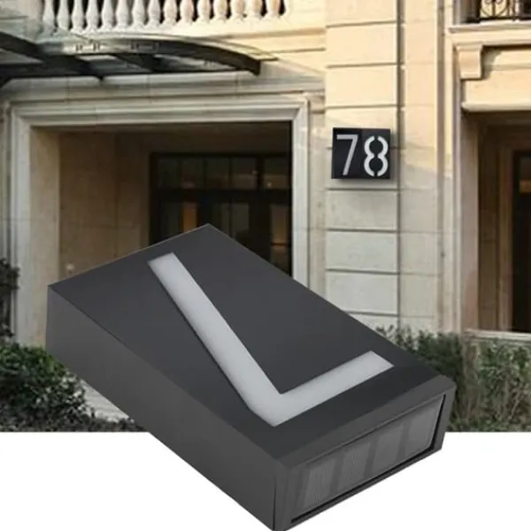 Adresseskilte & Husnumre^Soldrevet LED-adressenummerskiltlys til udendørs hus, hotel, butiksdør (nummer 7)
