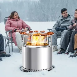 Discount Solo-komfur Yukon 685,8 mm, Bålpladsvarmeafviser, rustfrit stål Pejse