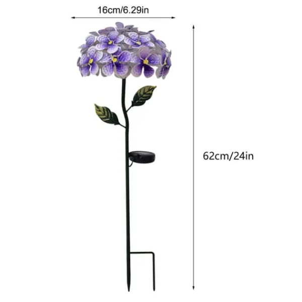 Havedekorationer^Solsimulering Hortensia Lys Terrasse Græsplæne Dekorative Lys Havelys