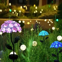 Havedekorationer^Solsimulering Hortensia Lys Terrasse Græsplæne Dekorative Lys Havelys