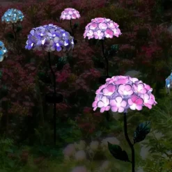 Havedekorationer^Solsimulering Hortensia Lys Terrasse Græsplæne Dekorative Lys Havelys