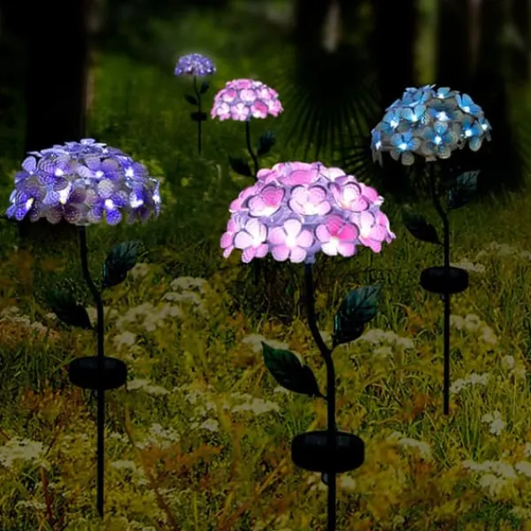 Havedekorationer^Solsimulering Hortensia Lys Terrasse Græsplæne Dekorative Lys Havelys