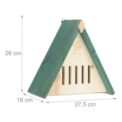 Best Sommerfuglehus, Træ, 26x27,5x16 cm, Grøn Til Fugle & Småvildt