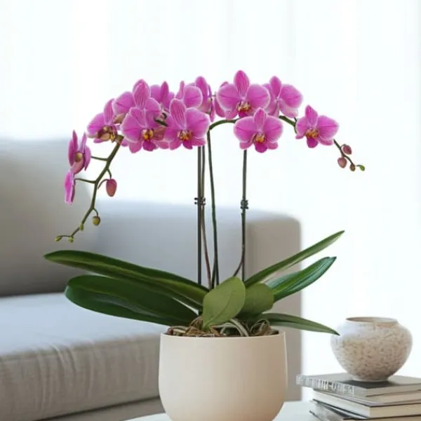 New Sommerfugleorkidé - Phalaenopsis Multiflora med kurv - Højde 35-45cm - ⌀12cm Krukkeplanter Indendørs