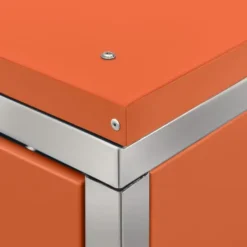 Skure, Garager & Carports^Sopkärlsskjul i rostfritt stål för tre kärl | Storlek: 207x77,5x112,5 cm