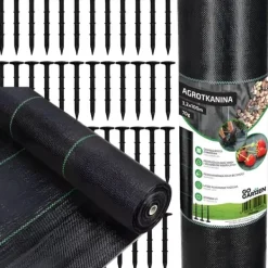 Online Sort agrotekstil til ukrudt, mulching, 3,2x100m, 70g pløkker Haveduge