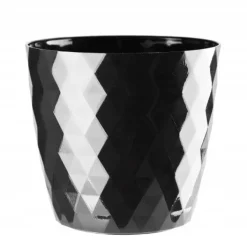 Krukker & Plantebeholdere^Sort plastik urtepotte 18 cm krystal