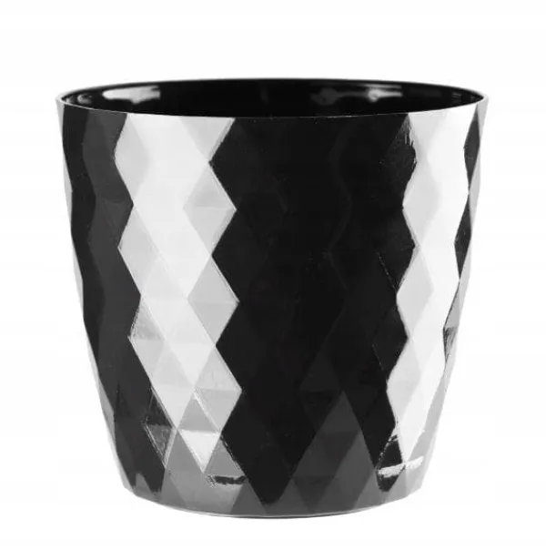 Krukker & Plantebeholdere^Sort plastik urtepotte 18 cm krystal