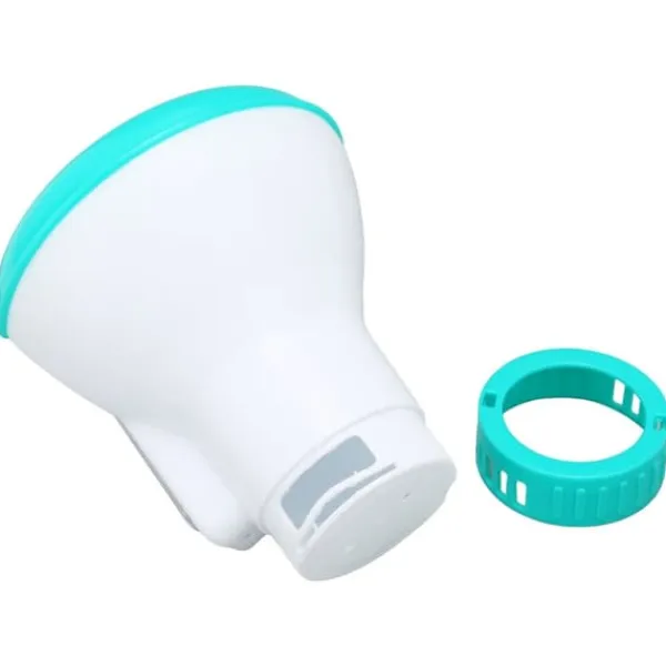 Pool- & Spatilbehør^Spa Chemical Dispenser med termometer Återanvändbar Lake Blue Swimming Pool Chlorine Tablet Floater