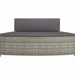 New Spabænke med hynder 2 stk. - Polyrattan grå | Farve: Grå | Størrelse: N/A Spa & Udendørsbad