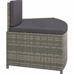 New Spabænke med hynder 2 stk. - Polyrattan grå | Farve: Grå | Størrelse: N/A Spa & Udendørsbad