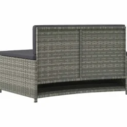 New Spabænke med hynder 2 stk. - Polyrattan grå | Farve: Grå | Størrelse: N/A Spa & Udendørsbad