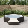 Spa & Udendørsbad^Spabænke med hynder i polyrattan - 2 stk. | Farve: Sort