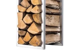 Outlet Spark 180cm Stainless Steel Firewood Rack for Indoor/Outdoor Use - Metal Firewood Stand Tilbehør Til Brændeovne & Pejse