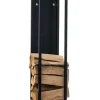 Tilbehør Til Brændeovne & Pejse^Spark Firewood Rack - Black Matt Metal, 25x25x100 cm