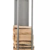 Hot Spark Firewood Rack - Stainless Steel Metal, 140 cm Height Tilbehør Til Brændeovne & Pejse