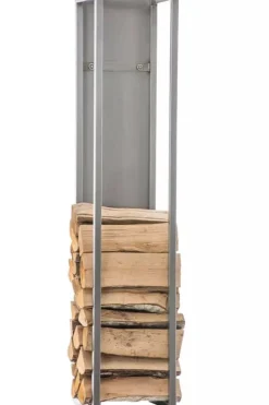 Hot Spark Firewood Rack - Stainless Steel Metal, 140 cm Height Tilbehør Til Brændeovne & Pejse