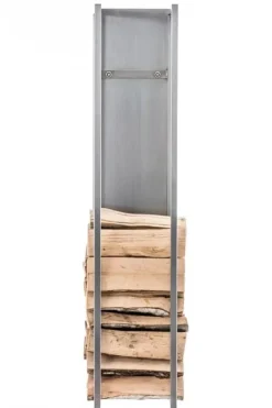 Hot Spark Firewood Rack - Stainless Steel Metal, 140 cm Height Tilbehør Til Brændeovne & Pejse