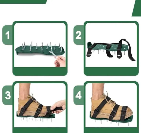 Havemaskiner^Spike Shoes Plænelufter - Til at lufte græsplænen