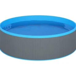 Sale Splasher-pool i stål med PVC-dug - Let at sætte op | Størrelse: 350x90 cm | Farve: Grå Pooler