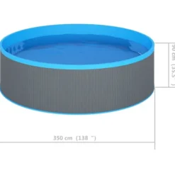 Sale Splasher-pool i stål med PVC-dug - Let at sætte op | Størrelse: 350x90 cm | Farve: Grå Pooler