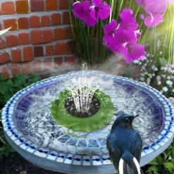 New Springvand - Solar Springvand / Vand Springvand Solcelle - 28 cm Springvand & Damme