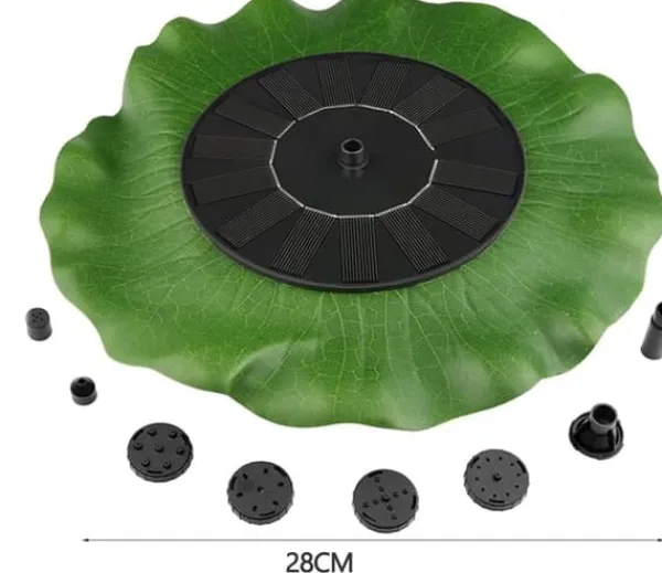 New Springvand - Solar Springvand / Vand Springvand Solcelle - 28 cm Springvand & Damme