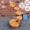 Springvand & Damme^Springvandskåle med Solcelle - Terracotta | Have Dekoration