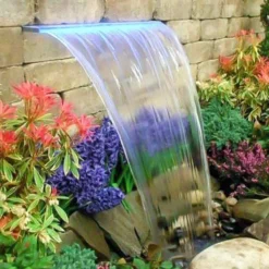 Hot Springvandsspilde, 92x8x20,6 cm, Akryl, LED, Vandfaldssæt Springvand & Damme