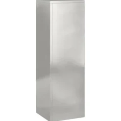 Outlet Sæt af 3 stilfulde planteholdere i rustfrit stål | Størrelse: 24x24x75 cm | Farve: Sølv Krukker & Plantebeholdere