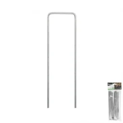 Haveduge^Sæt med 5 produkter. Galvaniseret metalstift i form af "U" bredde 3cm / højde 20cm