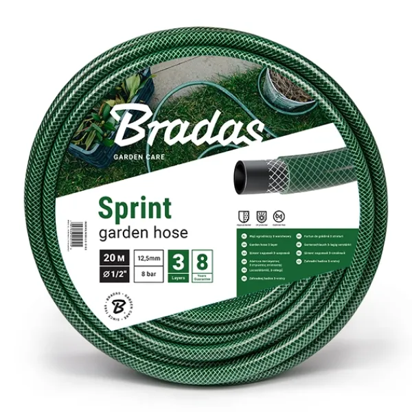 Vanding^Sæt med 2 produkter. Haveslange SPRINT 1/2" - 20m