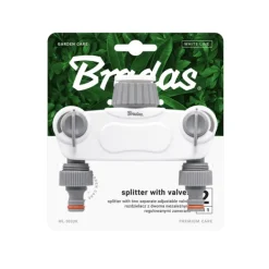 Best Sæt med 3 produkter. WHITE LINE SOLID 2-vejs manifold med 1 "eller 3/4" haneventiler Vanding
