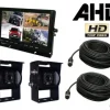 Sale Sæt med 10'' skærm, 2 x SONY AHD bakkamera + kabler Sikkerhedsmonitorer & Videokameraer
