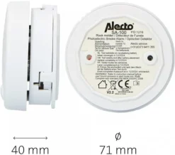 Sale Sæt med mini-røgalarmer (2 stk.) Alecto SA-102 Røg- & Kulmonoxiddetektorer