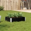 Plantningsbænke^Stabelbar plantekasse i massivt fyrretræ - Foldbar og robust | Størrelse: 80x60 cm | Farve: Sort