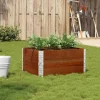 New Stabelbar plantekasse i massivt fyrretræ | Mål: 80x60 cm | Farve: Brun Plantningsbænke