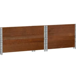 New Stabelbar plantekasse i massivt fyrretræ | Mål: 80x60 cm | Farve: Brun Plantningsbænke