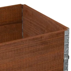 New Stabelbar plantekasse i massivt fyrretræ | Mål: 80x60 cm | Farve: Brun Plantningsbænke