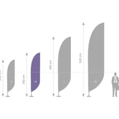 Flag & Vindposer^Standard M reklameflagstang - 350 cm