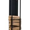Sale StandhoodTrek Spark - Fire Wood Holder - Høj kvalitet og bæredygtighed Farve: Matte sort | Størrelse: 180 cm Tilbehør Til Brændeovne & Pejse