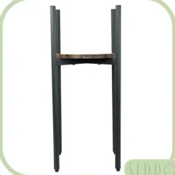 Krukker & Plantebeholdere^Stående metal blomsterstander, træ loft, høj, 62 cm, blomsterstander, planter