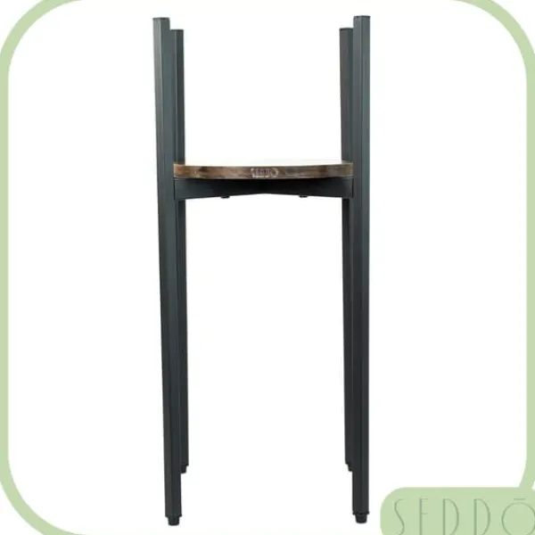 Krukker & Plantebeholdere^Stående metal blomsterstander, træ loft, høj, 62 cm, blomsterstander, planter