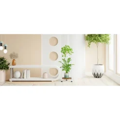 New STÅENDE METAL TÅRN BLOMSTERBED loft rundt plantestativ træ Plantestativer