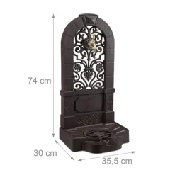 Outlet Stående springvand, 74x35,5x30 cm, brun Springvand & Damme