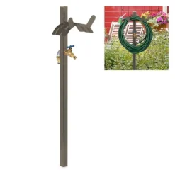 Vanding^Stående vandhane med slangeholder, 107,5x25x18 cm, brun