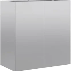 Krukker & Plantebeholdere^Stilfuld plantekasse i galvaniseret stål - Holdbar & Dekorativ | Størrelse: 80x40x80 cm
