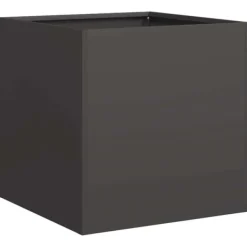 Krukkeplanter Indendørs^Stilfuld plantekasse i koldvalset stål - Højbed | Farve: Sort | Størrelse: 40x40x40 cm
