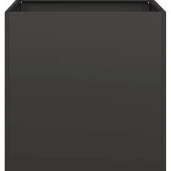 Krukkeplanter Indendørs^Stilfuld plantekasse i koldvalset stål - Højbed | Farve: Sort | Størrelse: 40x40x40 cm